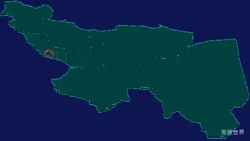 threejs兴安盟乌兰浩特市geoJson地图3d地图红色描边闪烁警报