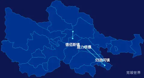 echarts兴安盟科尔沁右翼前旗geoJson地图自定义引导线