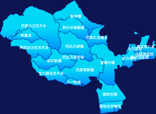 echarts兴安盟扎赉特旗geoJson地图局部颜色渐变