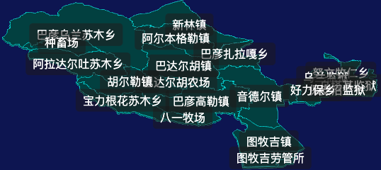 threejs兴安盟扎赉特旗geoJson地图3d地图css2d标签