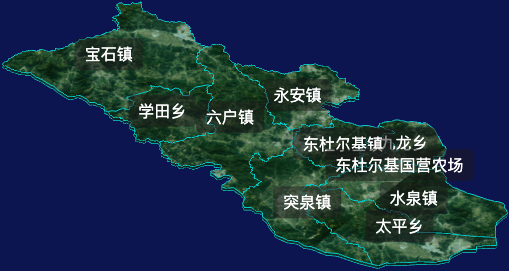 threejs兴安盟突泉县geoJson地图3d地图自定义贴图加CSS2D标签