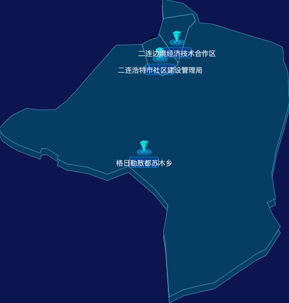 echarts锡林郭勒盟二连浩特市geoJson地图点击跳转到指定页面