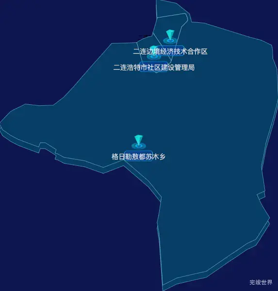 echarts锡林郭勒盟二连浩特市geoJson地图点击跳转到指定页面