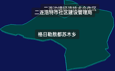 threejs锡林郭勒盟二连浩特市geoJson地图3d地图css2d标签