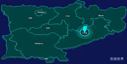 threejs锡林郭勒盟太仆寺旗geoJson地图3d地图添加旋转棱锥