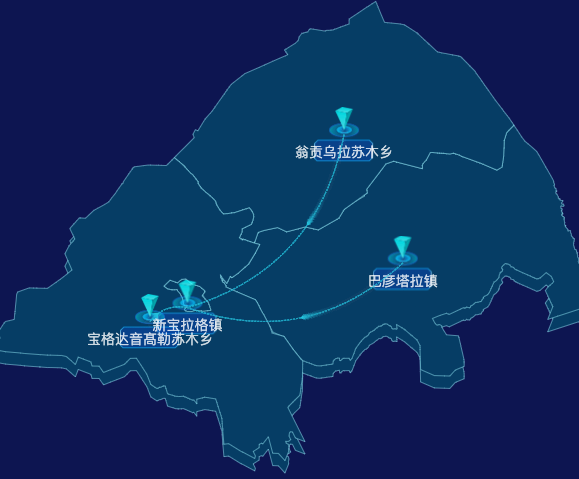 echarts锡林郭勒盟镶黄旗geoJson地图自定义label样式