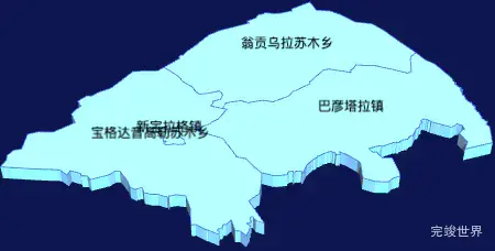 echarts锡林郭勒盟镶黄旗geoJson地图3d地图