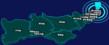 threejs哈尔滨市道里区geoJson地图3d地图添加旋转棱锥