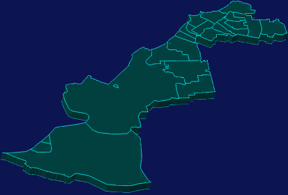 threejs哈尔滨市南岗区geoJson地图3d地图