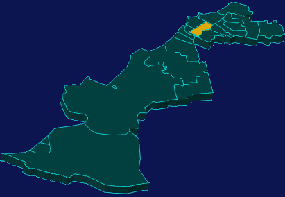 threejs哈尔滨市南岗区geoJson地图3d地图指定区域闪烁