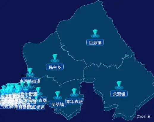 echarts哈尔滨市道外区geoJson地图点击跳转到指定页面