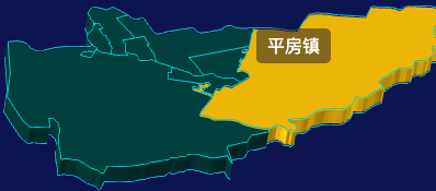 threejs哈尔滨市平房区geoJson地图3d地图鼠标移入显示标签并高亮
