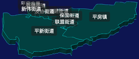 threejs哈尔滨市平房区geoJson地图3d地图css2d标签