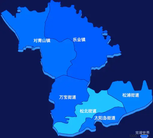 echarts哈尔滨市松北区geoJson地图 visualMap控制地图颜色