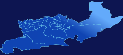 echarts哈尔滨市香坊区geoJson地图全局颜色渐变
