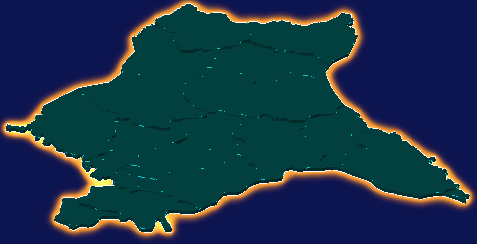 threejs哈尔滨市呼兰区geoJson地图3d地图添加金色效果