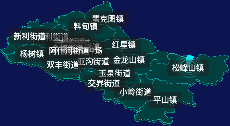threejs哈尔滨市阿城区geoJson地图3d地图CSS2D外加旋转棱锥