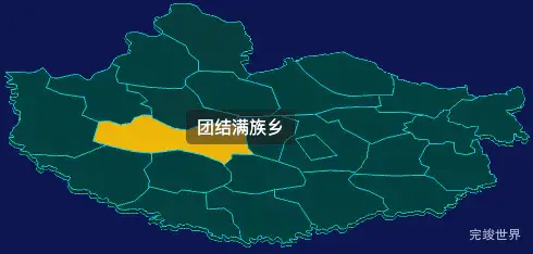 threejs哈尔滨市双城区geoJson地图3d地图指定区域闪烁