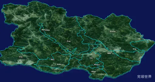 threejs哈尔滨市通河县geoJson地图3d地图