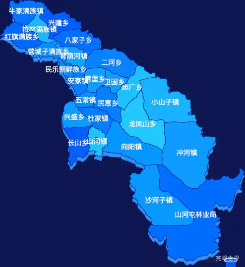 echarts哈尔滨市五常市geoJson地图 visualMap控制地图颜色