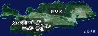 threejs齐齐哈尔市建华区geoJson地图3d地图css2d标签