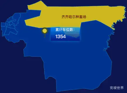 echarts齐齐哈尔市铁锋区geoJson地图点击地图插小旗