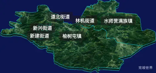 threejs齐齐哈尔市昂昂溪区geoJson地图3d地图自定义贴图加CSS2D标签