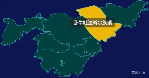 threejs齐齐哈尔市梅里斯达斡尔族区geoJson地图3d地图鼠标移入显示标签并高亮