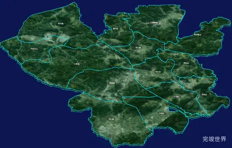 threejs齐齐哈尔市龙江县geoJson地图3d地图自定义贴图加CSS3D标签