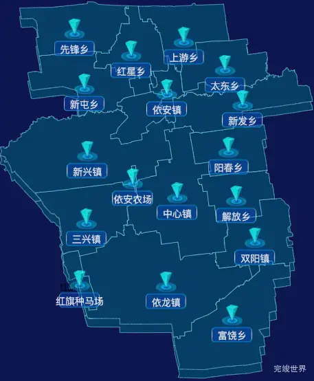 echarts齐齐哈尔市依安县geoJson地图点击跳转到指定页面