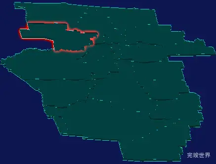 threejs齐齐哈尔市依安县geoJson地图3d地图红色描边闪烁警报