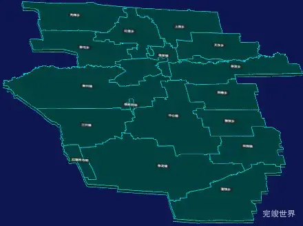 threejs齐齐哈尔市依安县geoJson地图3d地图CSS3D标签