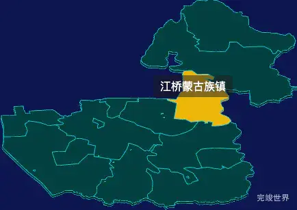 threejs齐齐哈尔市泰来县geoJson地图3d地图指定区域闪烁