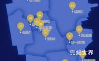 echarts齐齐哈尔市克东县geoJson地图水滴状气泡图效果实例