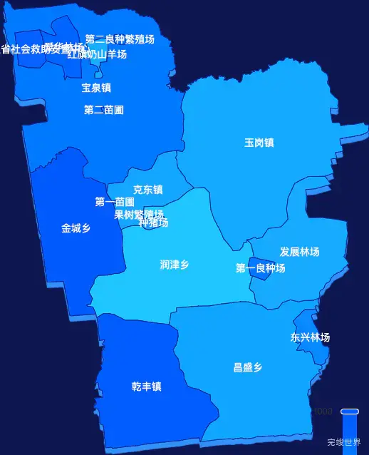 echarts齐齐哈尔市克东县geoJson地图 visualMap控制地图颜色