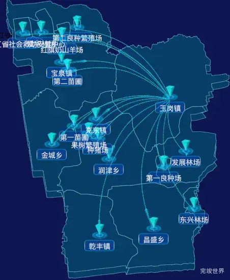 echarts齐齐哈尔市克东县geoJson地图label自定义样式