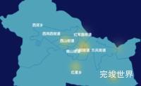 echarts鸡西市鸡冠区geoJson地图热力图效果实例