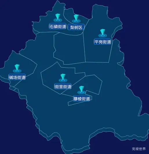 echarts鸡西市梨树区geoJson地图点击跳转到指定页面