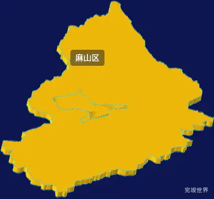 threejs鸡西市麻山区geoJson地图3d地图指定区域闪烁