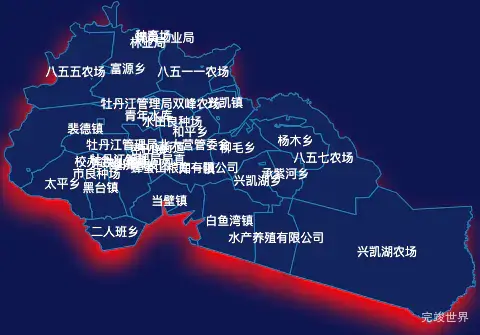 echarts鸡西市密山市geoJson地图阴影