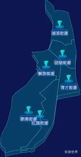 echarts鹤岗市工农区geoJson地图点击跳转到指定页面