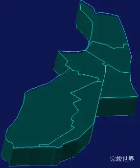 threejs鹤岗市工农区geoJson地图3d地图