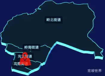 echarts鹤岗市兴山区geoJson地图3d地图自定义图标