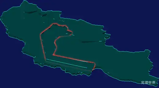 threejs双鸭山市岭东区geoJson地图3d地图红色描边闪烁警报