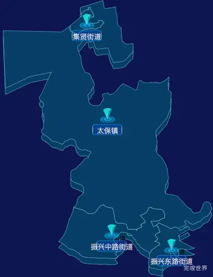 echarts双鸭山市四方台区geoJson地图点击跳转到指定页面