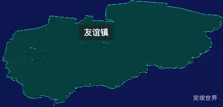 threejs双鸭山市友谊县geoJson地图3d地图鼠标移入显示标签并高亮