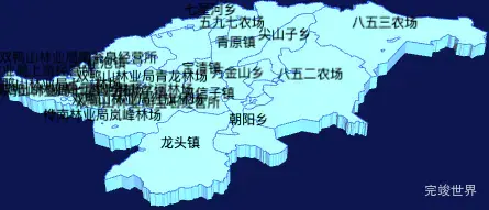 echarts双鸭山市宝清县geoJson地图3d地图