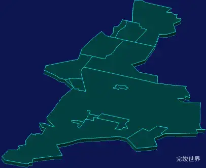 threejs大庆市红岗区geoJson地图3d地图