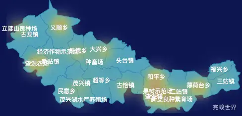 echarts大庆市肇源县geoJson地图热力图