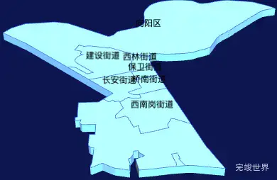 echarts佳木斯市向阳区geoJson地图3d地图